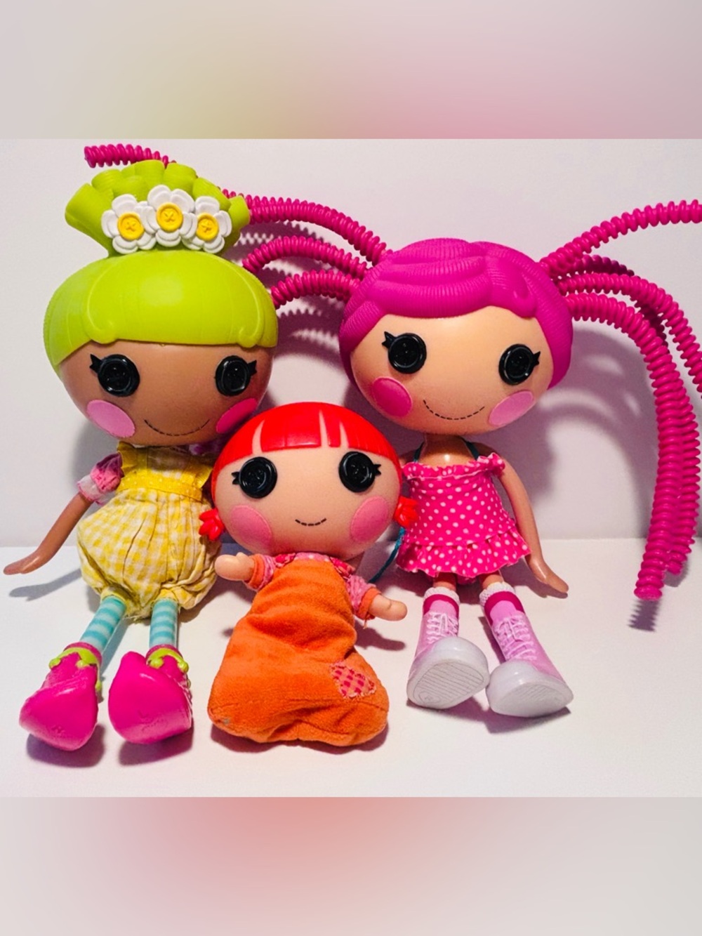 Lalaloopsy Dolls Jewell Sparkles, Pix E Flutters (2010), Red Fiery Flames (2011)